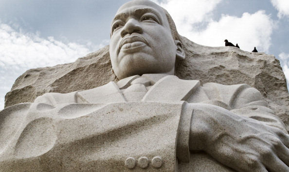 The Martin Luther King Memorial is seen