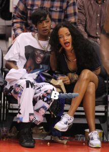 Rihanna at the Clippers game in LA