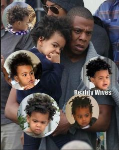 blue ivy hair combed