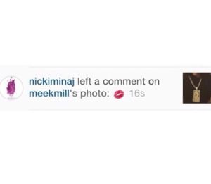 Nicki Minaj Meek Meill Comment Instagram