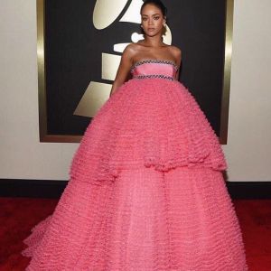 Rihanna Pink Dress