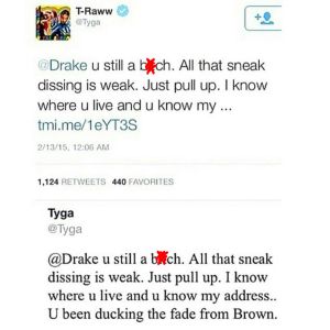 Tyga vs Drake