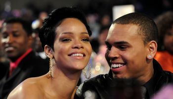 Rihanna and Chris Brown at Salute To Icons: Clive Davis event for 2009 Grammys