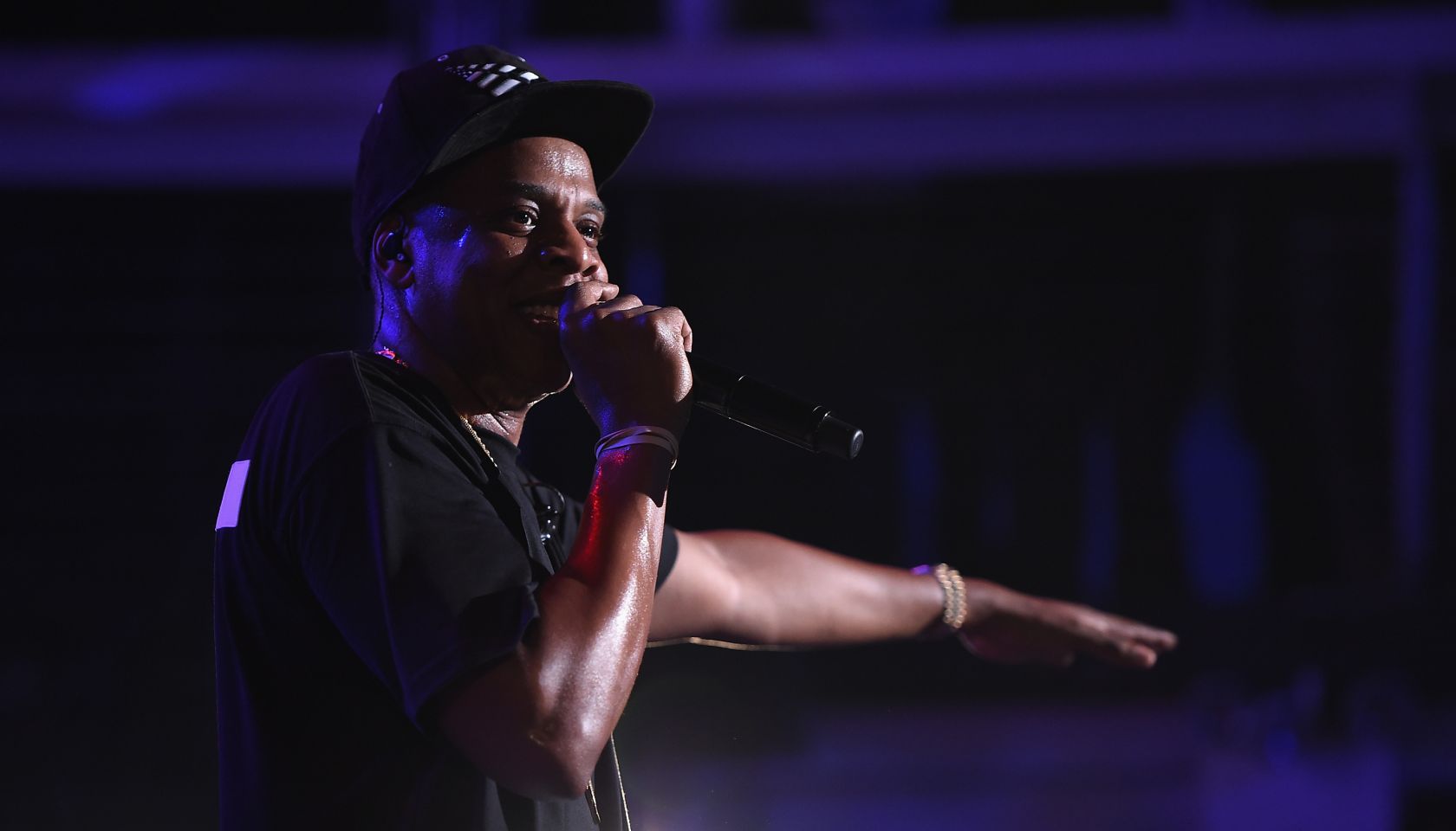 Jay-Z performs during TIDAL X Jay-Z B-Sides in NYC May 16