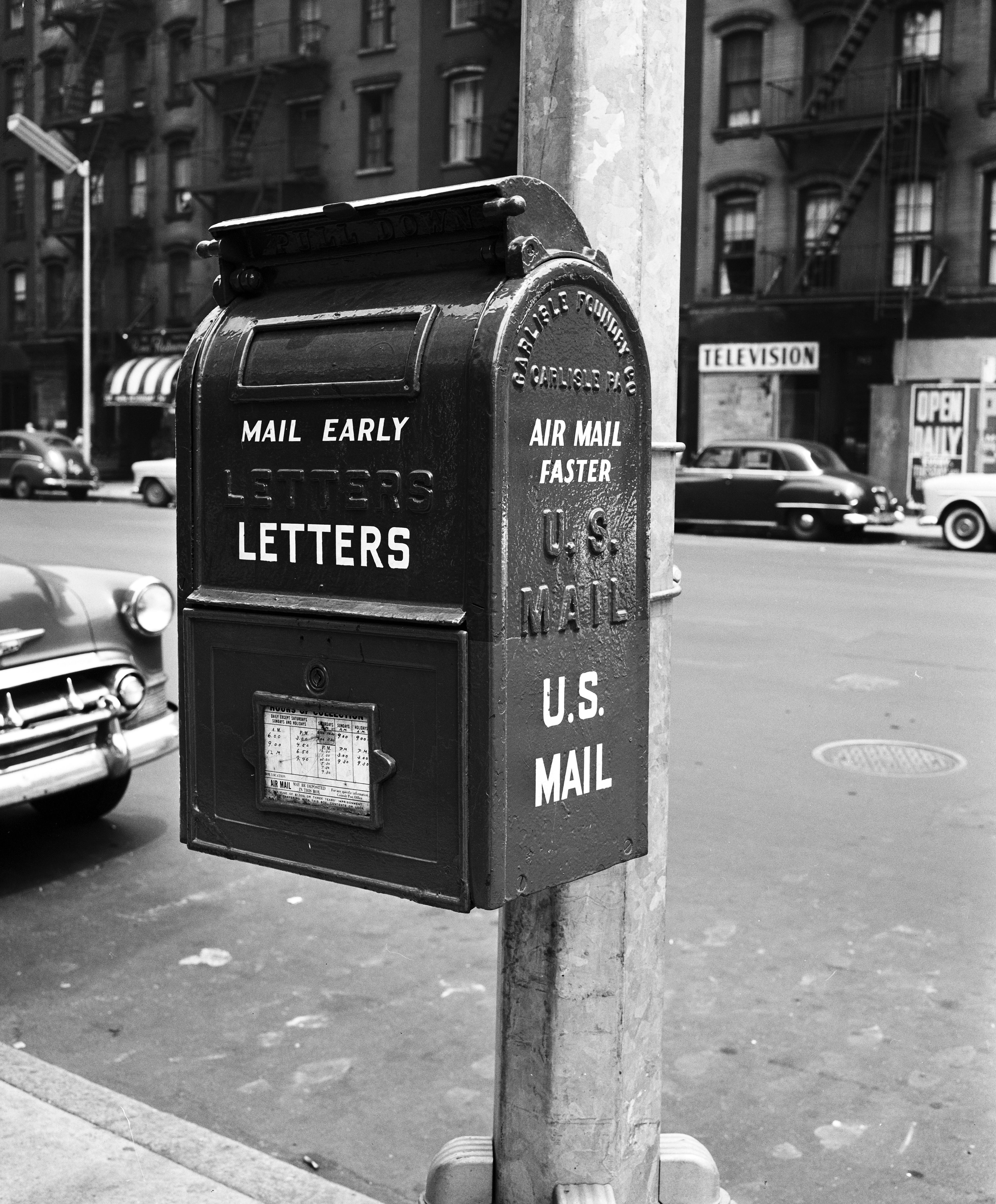 Close-up of vintage mailbox