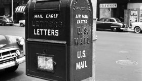 Close-up of vintage mailbox