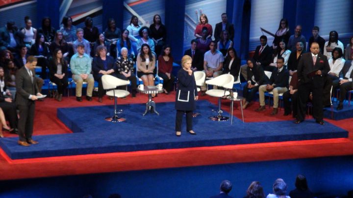 Democratic Town Hall Meeting Hillary Clinton Bernie Sanders