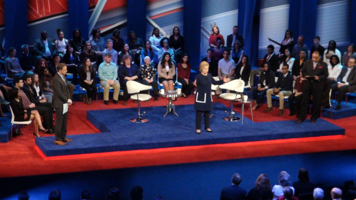 Democratic Town Hall Meeting Hillary Clinton Bernie Sanders