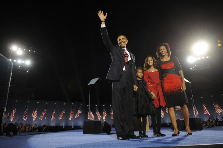 President-elect Barack Obama acknowledge