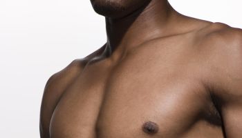 close-up of muscular man's torso