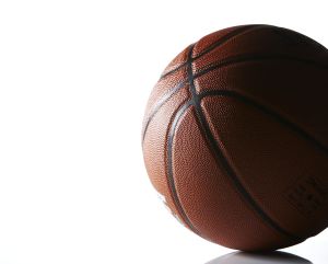 Basketball on white background