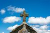 Cross of traditional chapel in Auvergne. France