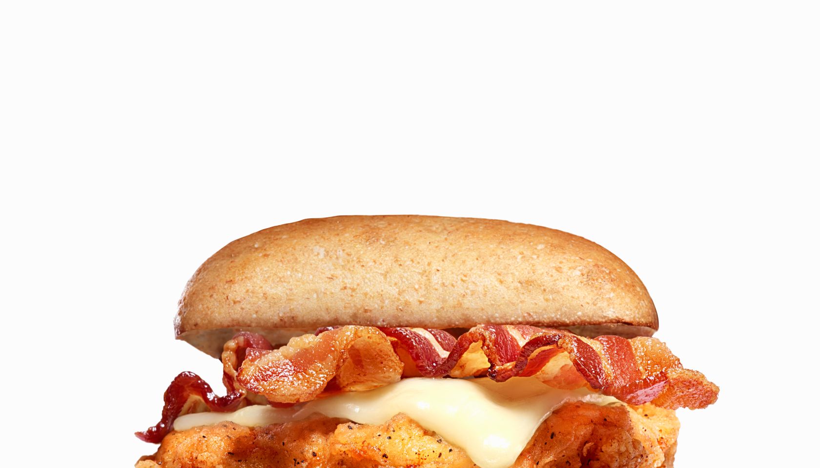 Fried chicken and bacon sandwich