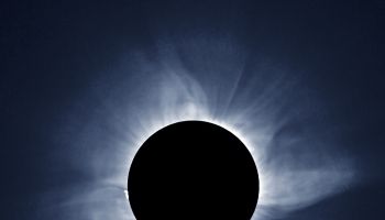 Total solar eclipse and sun Corona, on March 9 2016 in Indonesia