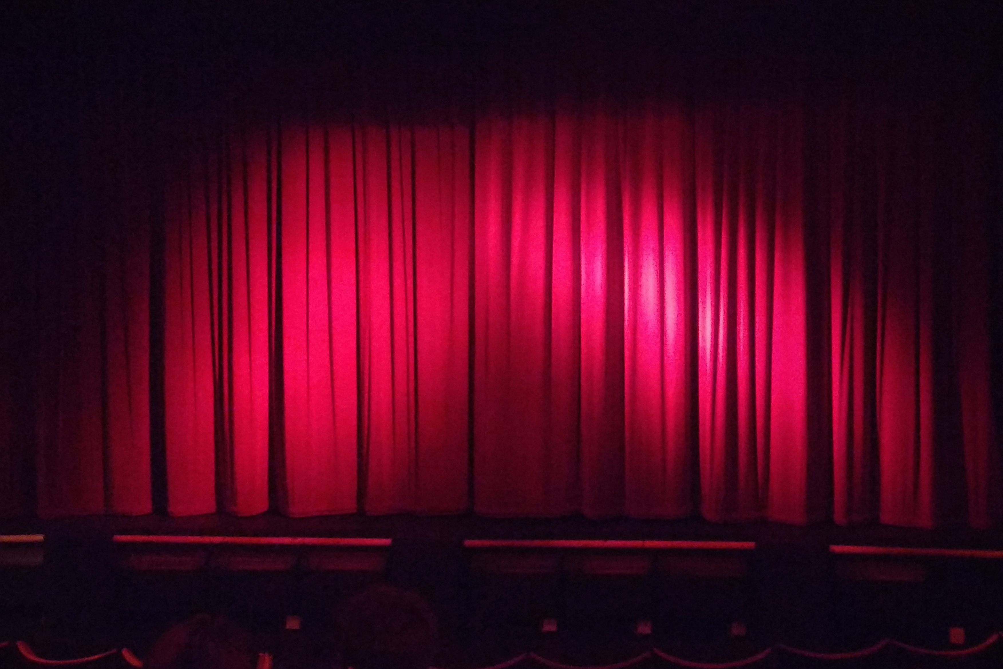 Red Curtain On Stage