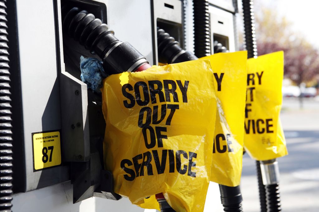 Gas pumps out of service