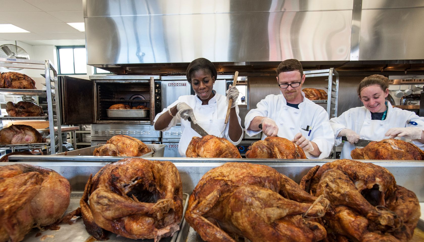Thanksgiving Dinner prep at Pine St. Inn, Boston