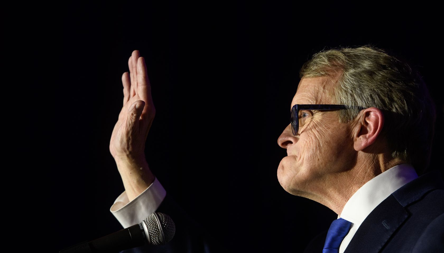 Ohio GOP Gubernatorial Candidate Mike DeWine Attends Election Night In Columbus