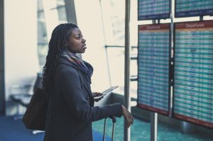 Young woman at airport