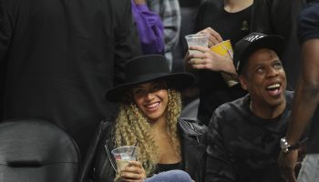Celebrities at the Los Angeles Clippers game