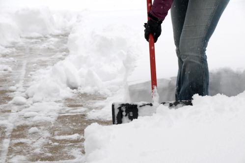 Snow Covered Sidewalk