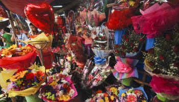 Manila Flower Market Prepares Ahead Of Valentines Day