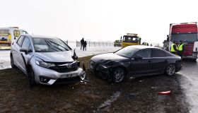 Polish highway accident in the fog