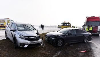 Polish highway accident in the fog