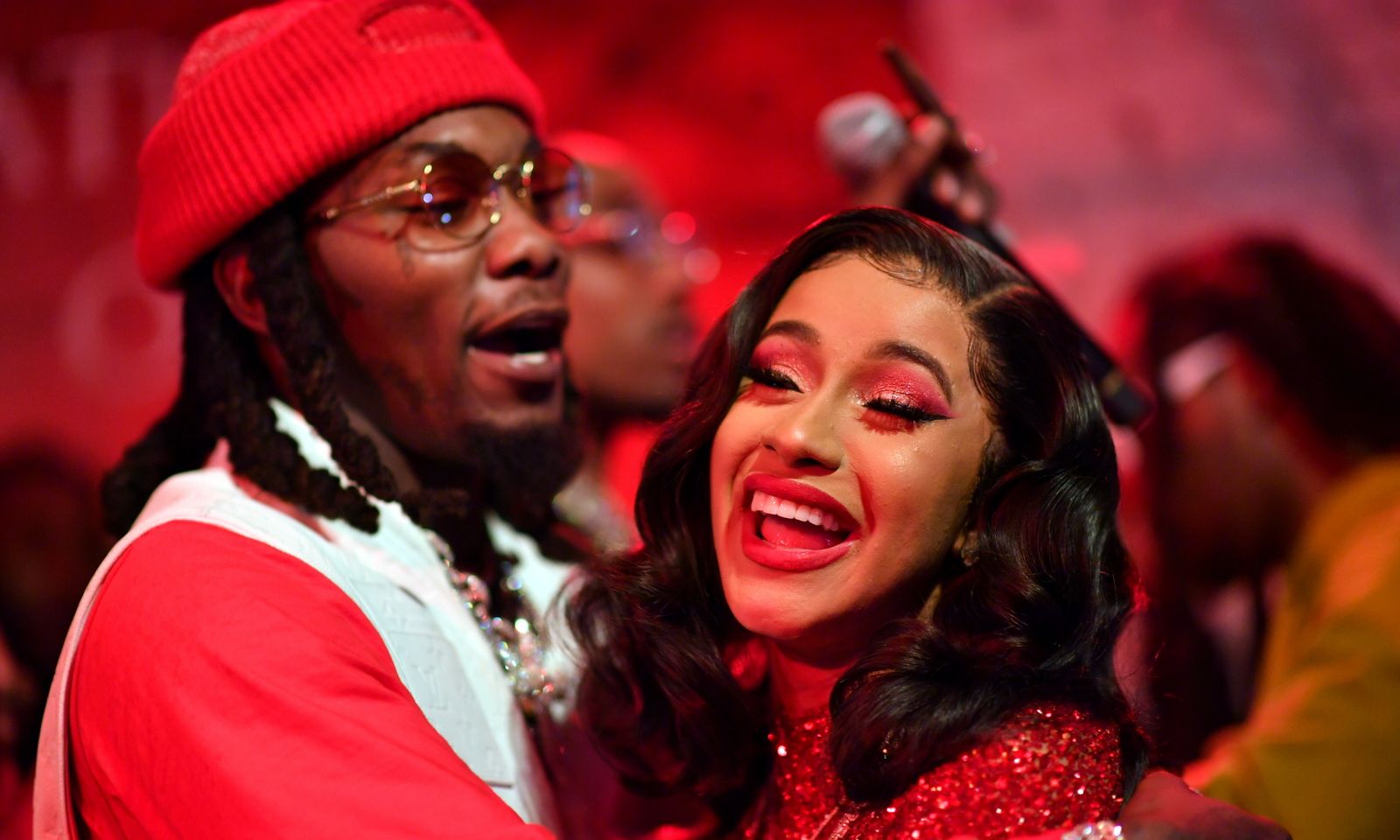 Cardi B and Offset at his Father Of 4 Album Release