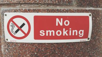 Close Up Of No Smoking Sign