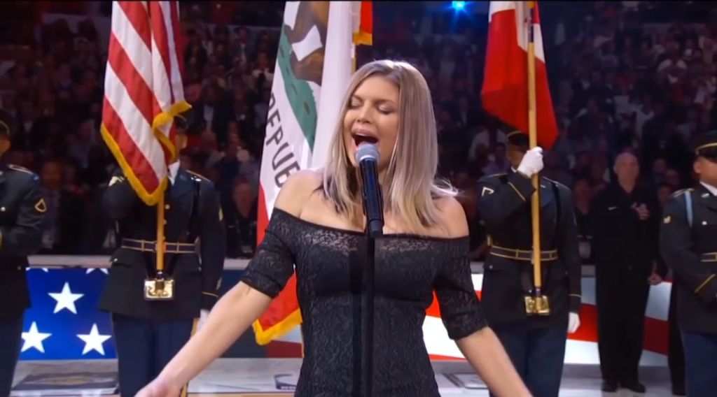 Fergie Performs The U.S. National Anthem as seen on TNT.