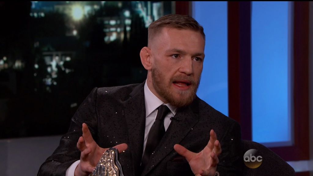 Conor McGregor during an appearance on ABC's 'Jimmy Kimmel Live!'