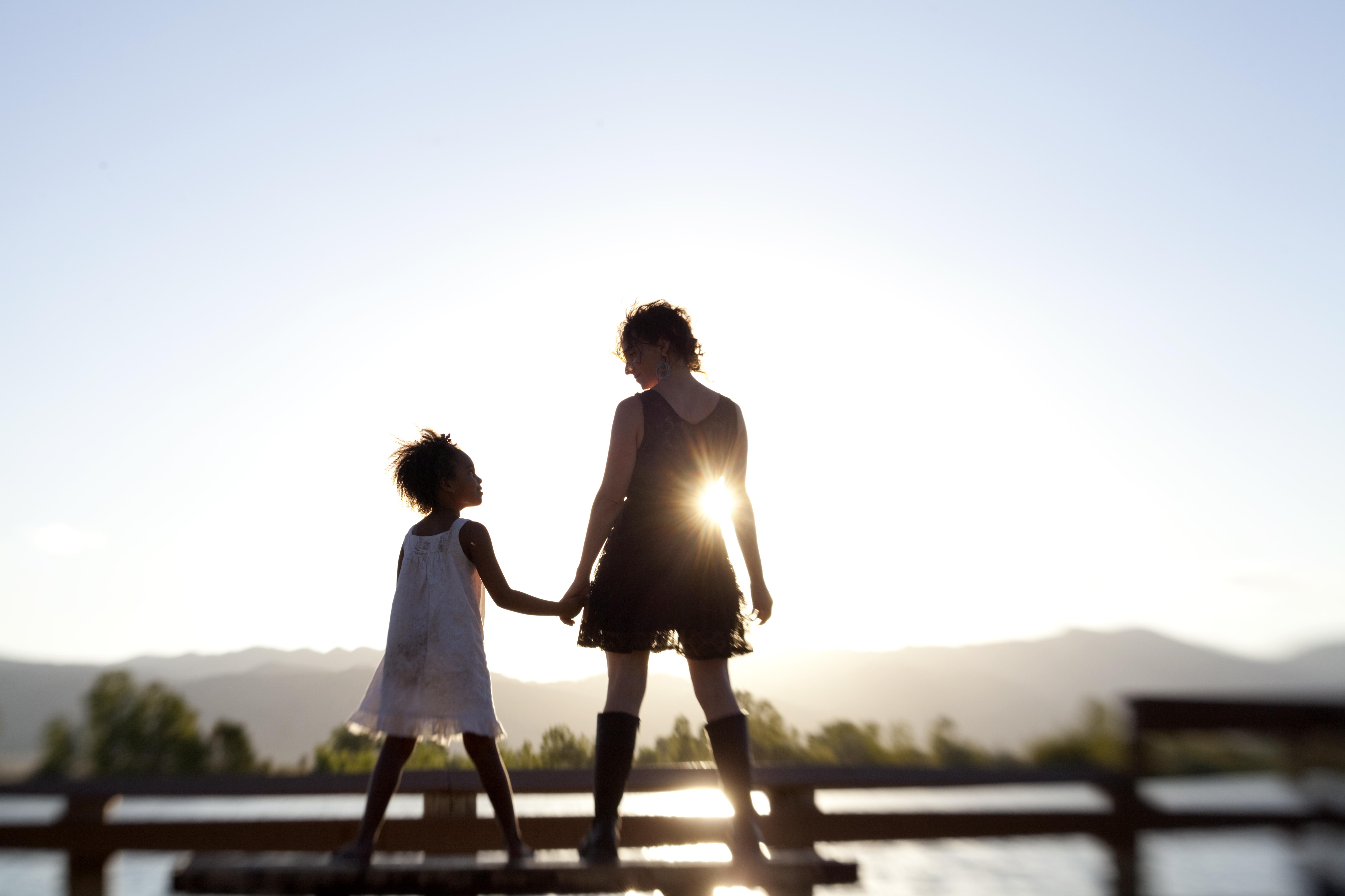 Portrait of mother daughter duo