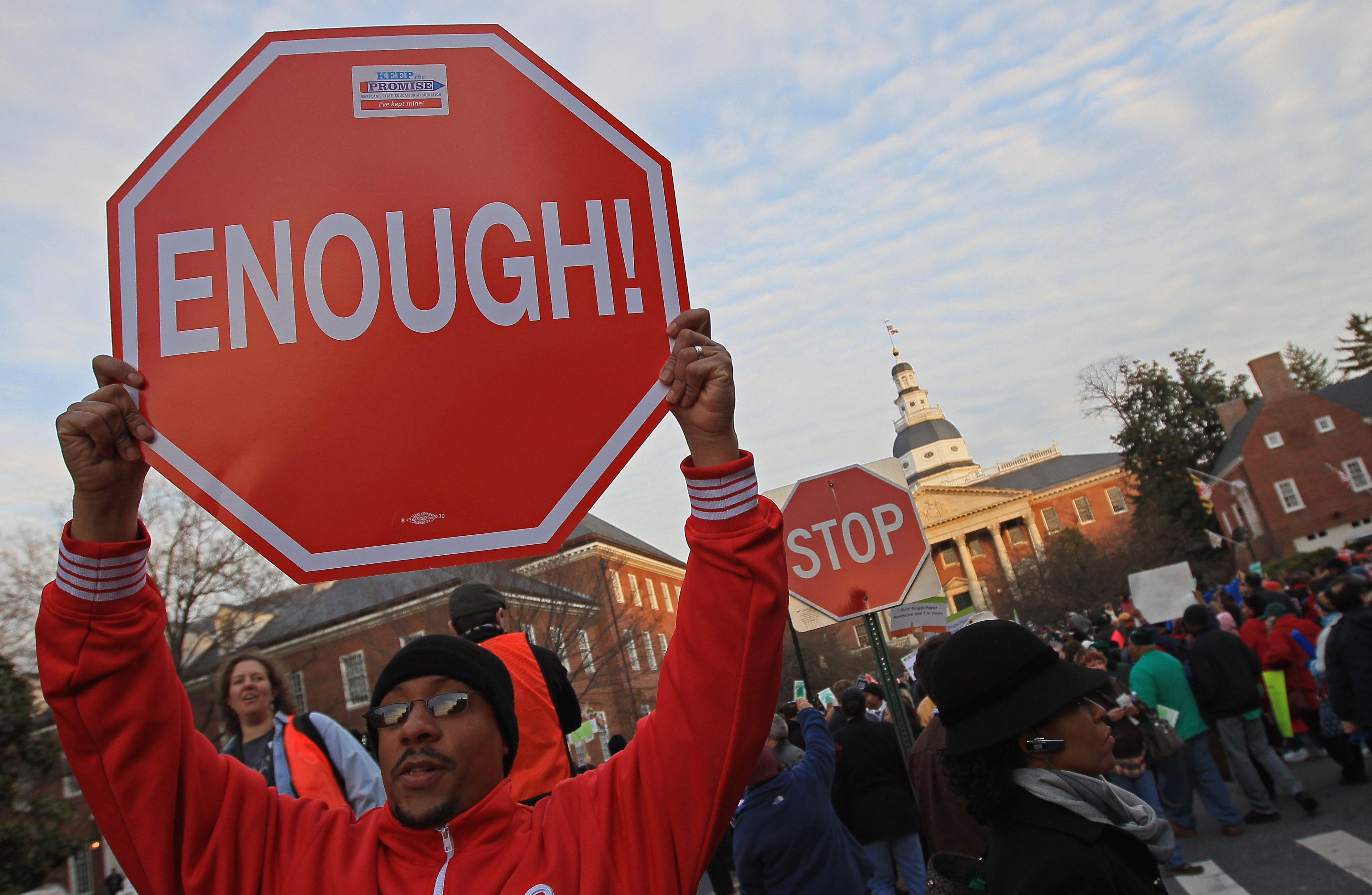 Public Sector Unions Rally Against Proposed Pension Changes In Maryland