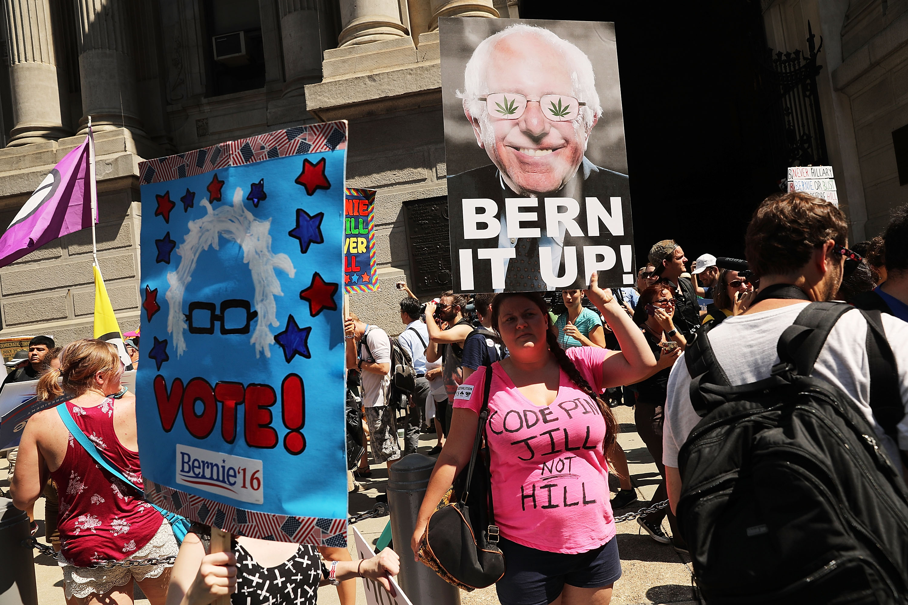 Protesters Demonstrate In Philadelphia During The Democratic National Convention