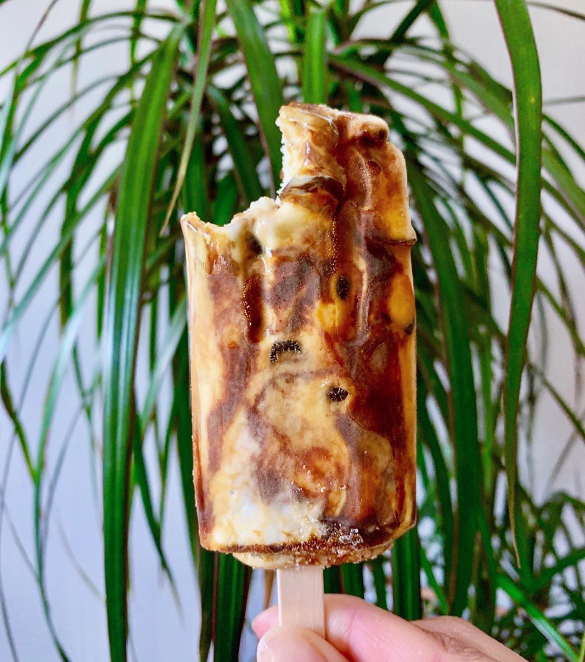 An ice cream is delicious.