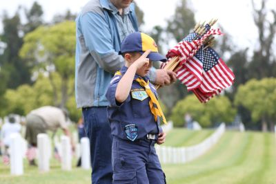Scout Memorial Day Flag Placement Ceremony