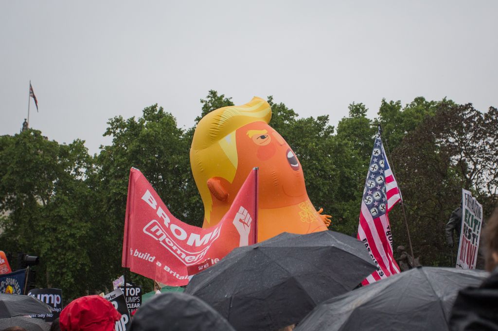 Demonstration against the state visit to the UK by President Donald Trump.