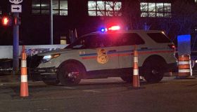 Columbus Police Car at Night