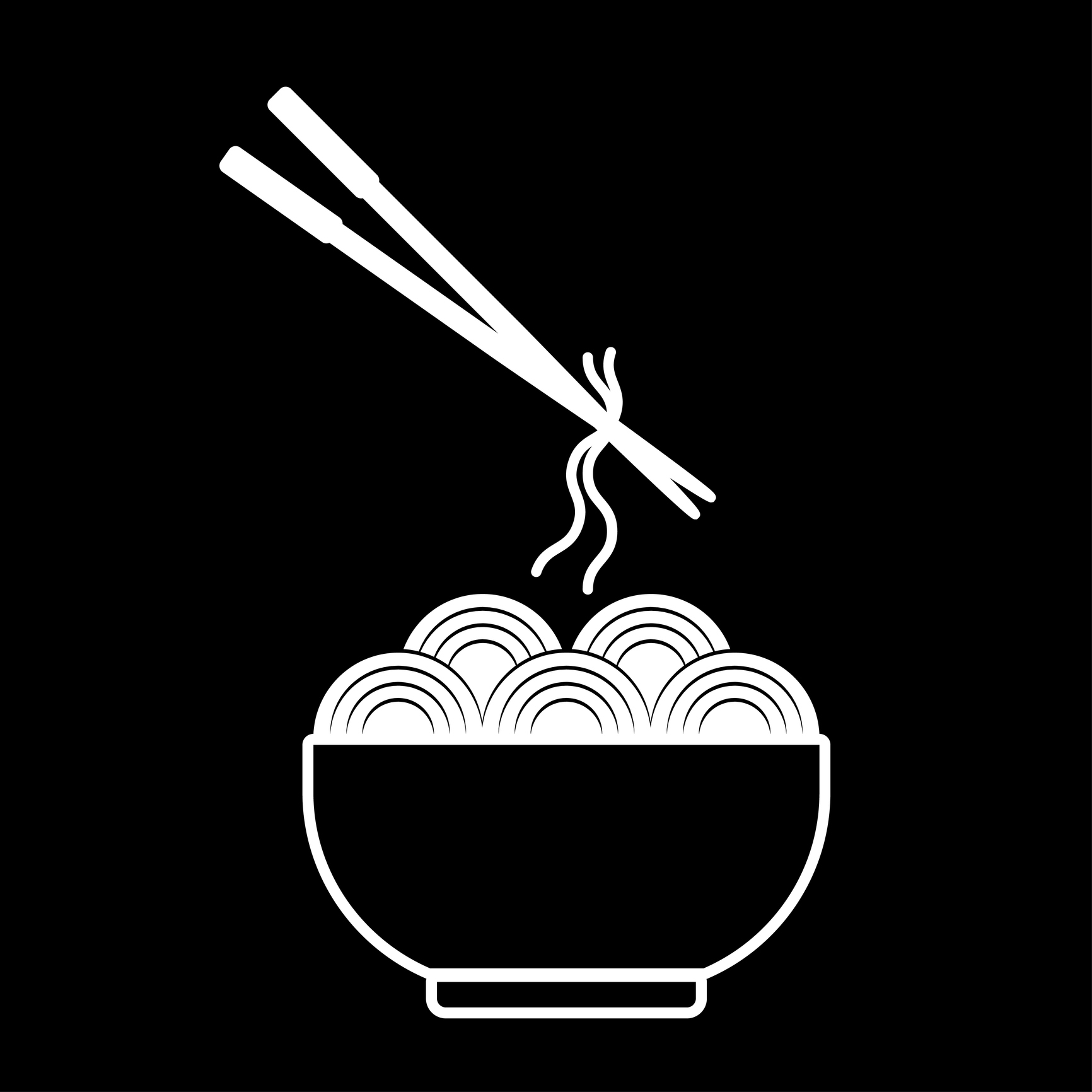 Bowl and noodle icon