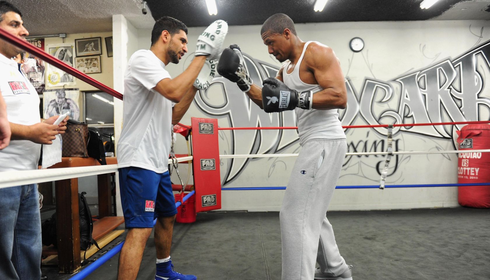 Nick Cannon Visits Amir Khan At The Wild Card Gym In Hollywood