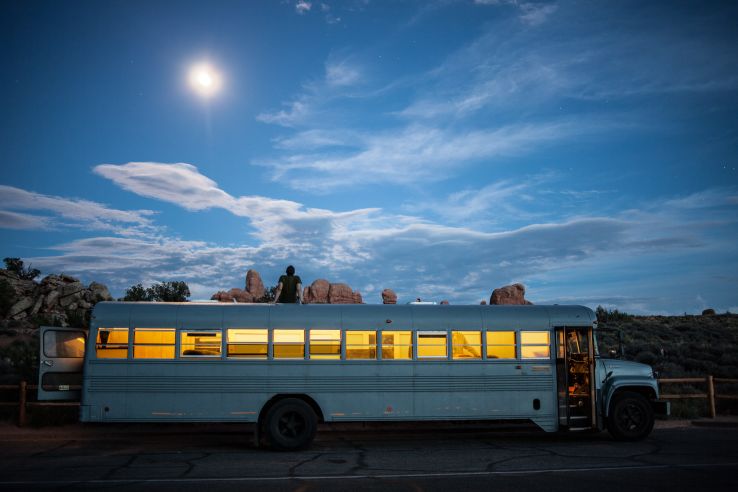 Architect Student Redesigns a School Bus as a Modular Home.