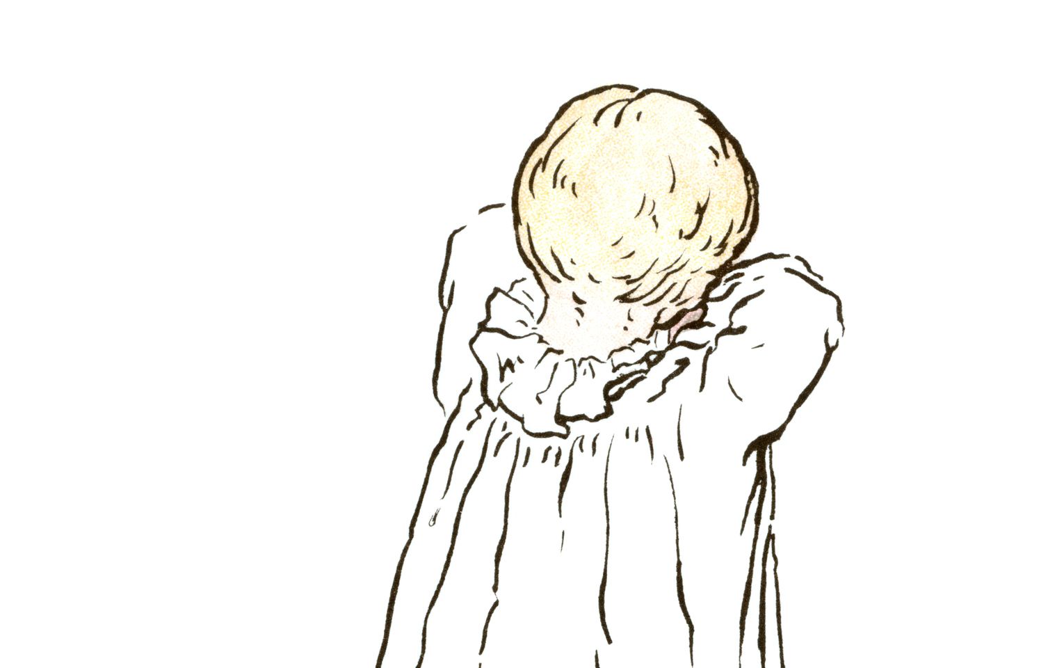 Naughty Victorian child standing in the corner