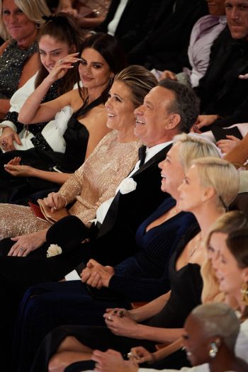 PenÃ©lope Cruz, Rita Wilson, and OscarÂ® nominee, Tom Hanks at The 92nd OscarsÂ® at the DolbyÂ® Thea...