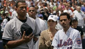 Jennifer Lopez and Marc Anthony - New York Yankees vs New York Mets - May 21, 2005
