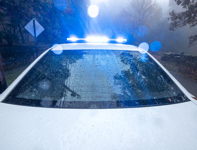 Police Car with Flashing Lights