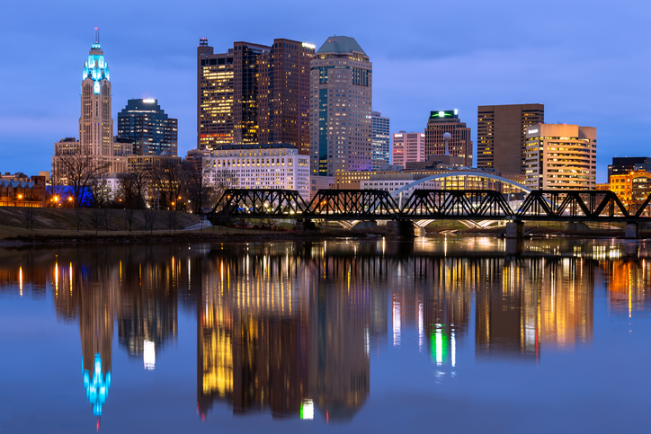 Early Morning, Skyline, Columbus, Ohio, America