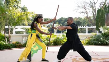 Kiki Layne and Eddie Murphy in Coming 2 America Poster and Production Stills