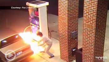 WTH?! Thursday: Man Attempts To Kill A Spider With A Lighter While Pumping Gas At A Gas Station