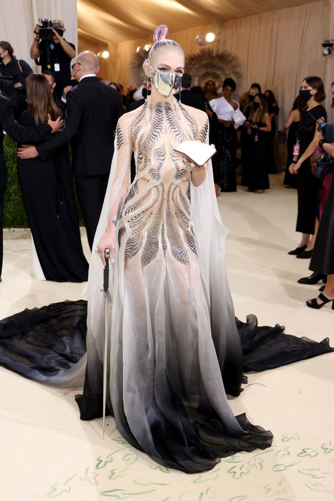 Grimes wearing Iris Van Herpen